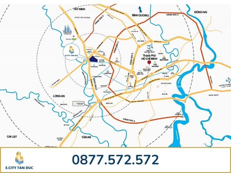 vị trí ecity tân đức