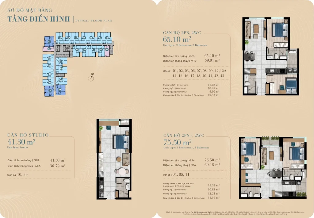 mặt bằng the gió riverside