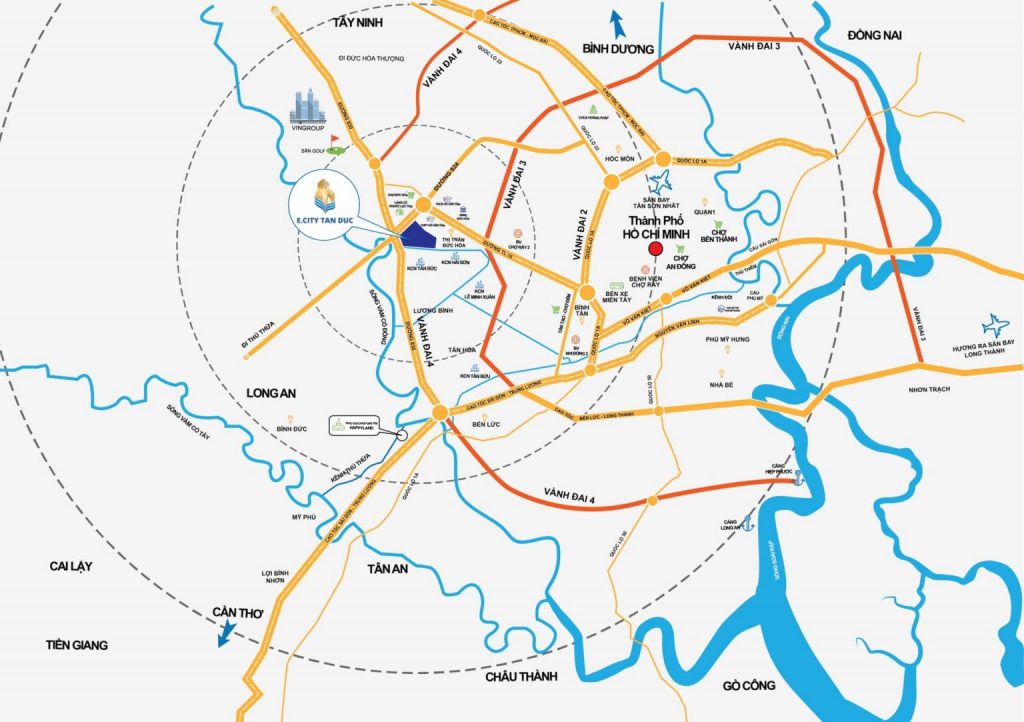 vị trí ecity tân đức