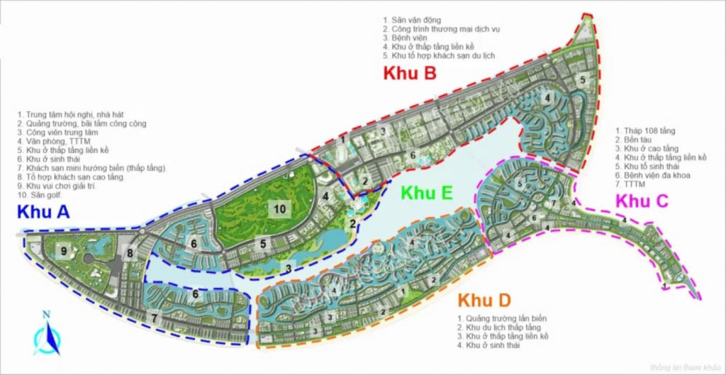 mặt bằng phân khu chi tiết của dự án vinhomes cần giờ