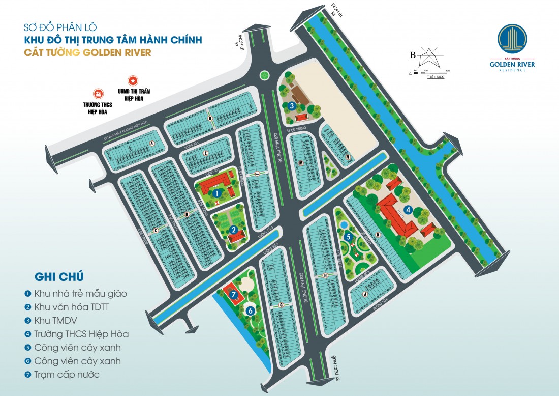 sơ đồ phân lô dự án cát tường golden river residence