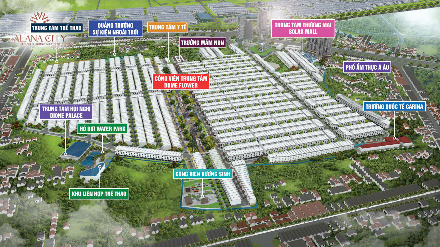 tiện ích nội khu dự án alana city phú giáo bình dương
