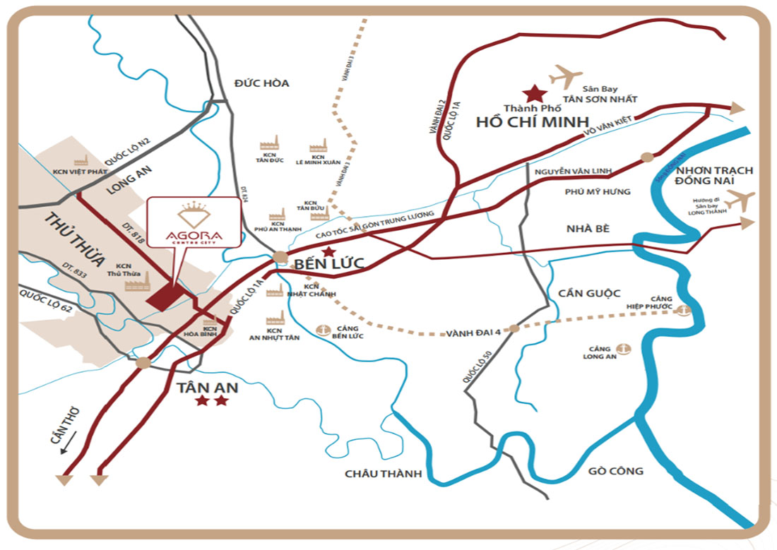 vị trí dự án agora city