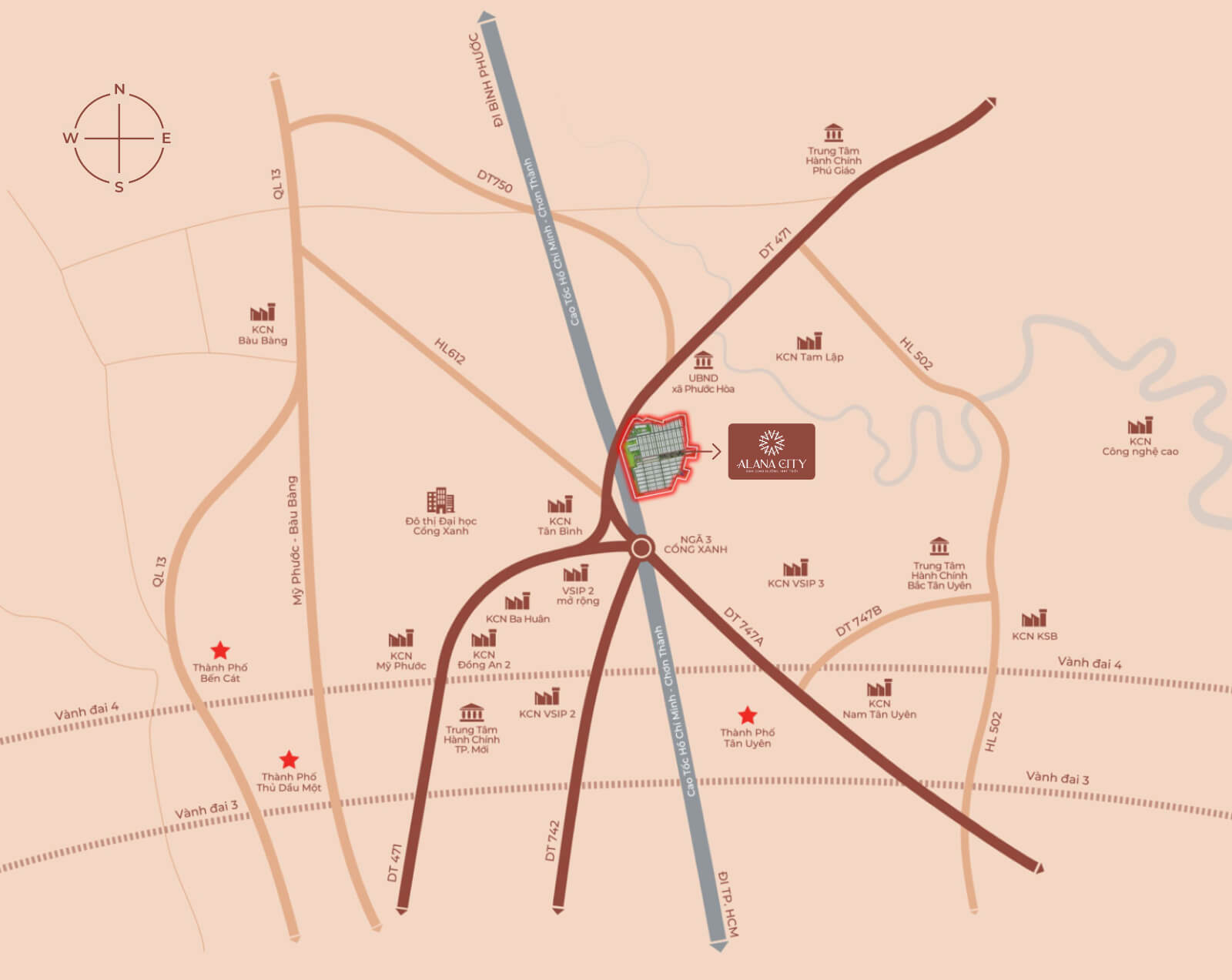 vị trí alana city