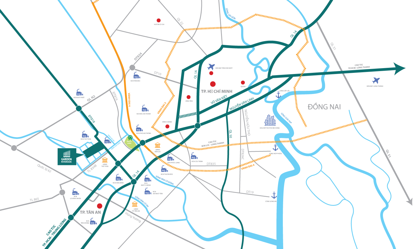 vị trí dự án garden riverside