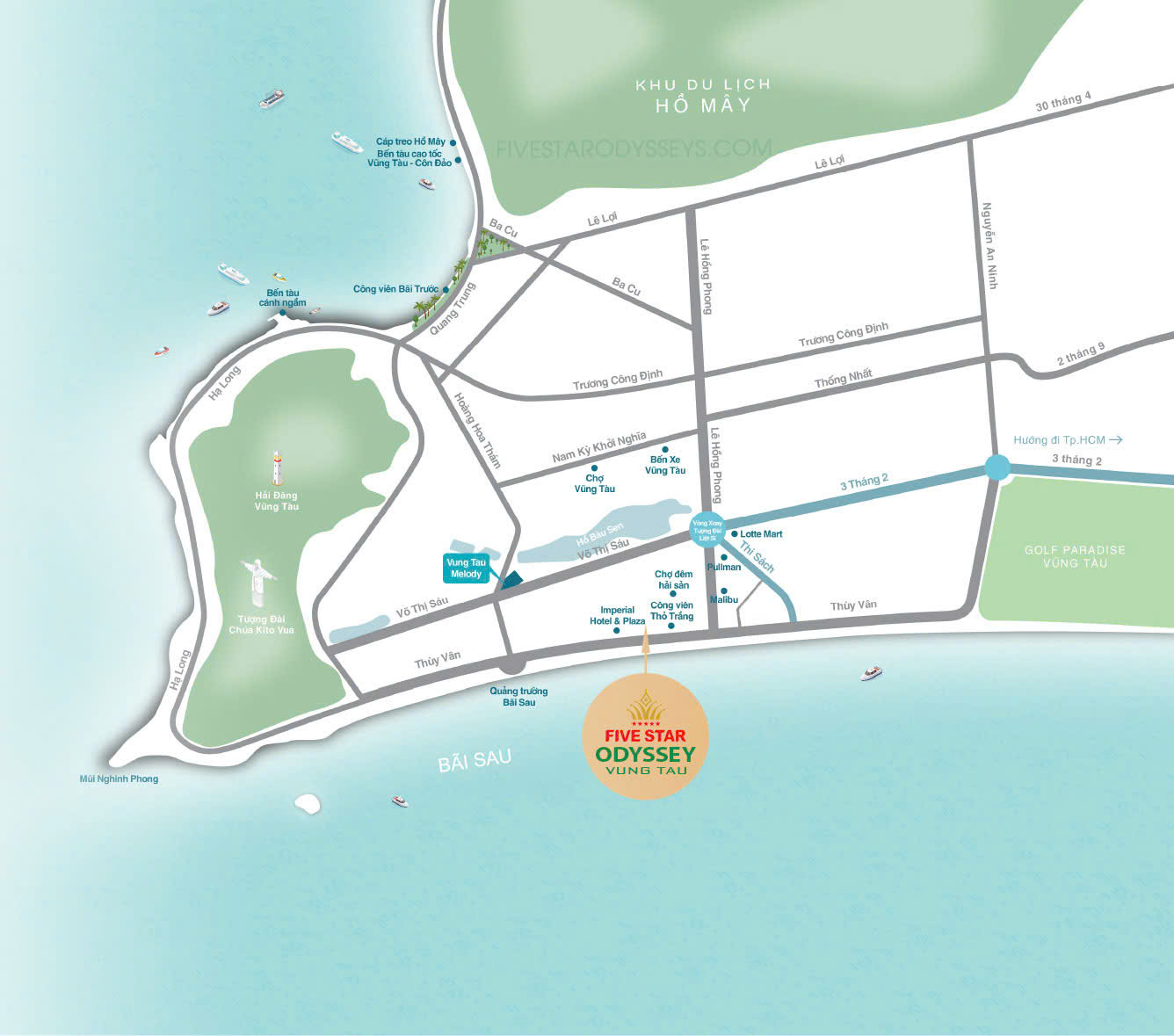 vị trí five star odyssey