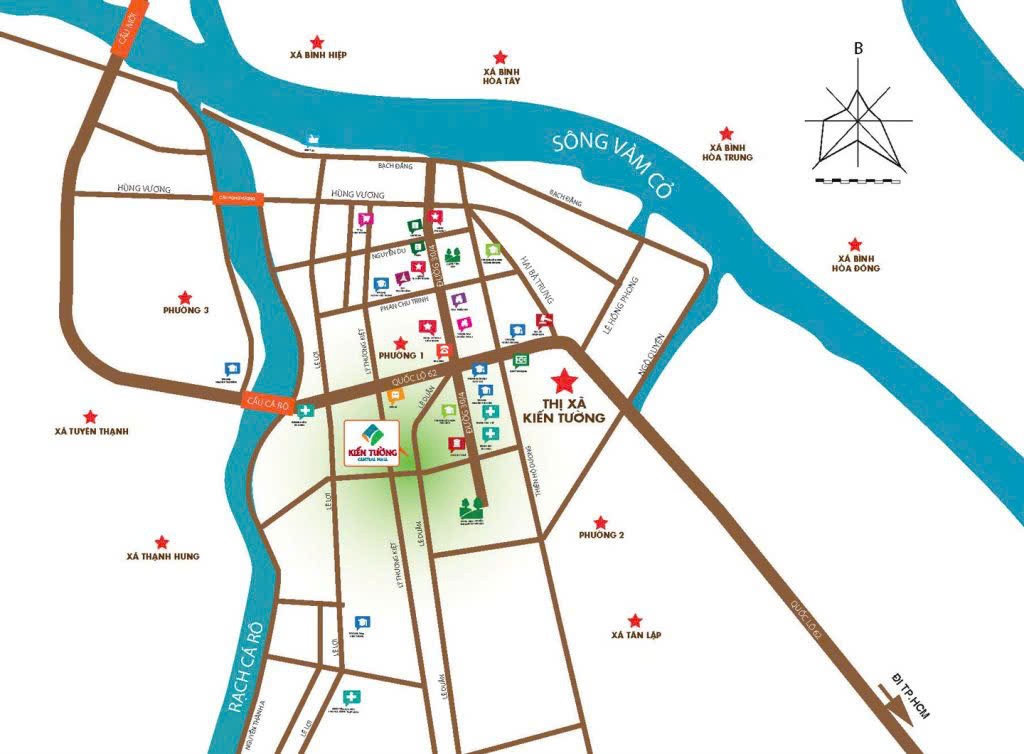 vị trí kiến tường central mall