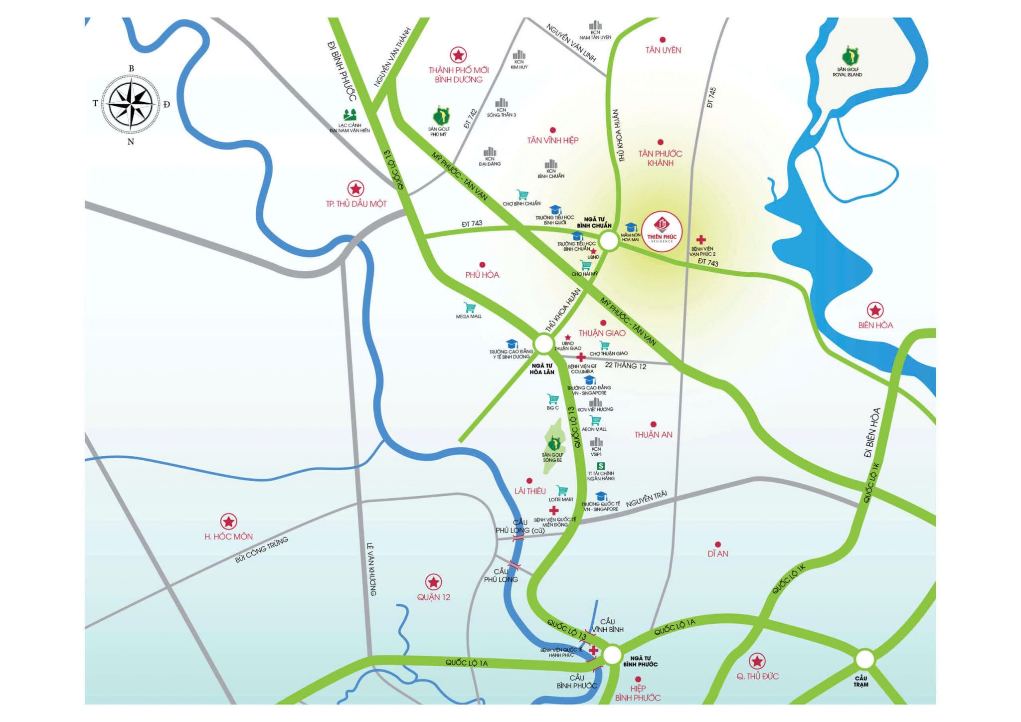 vị trí dự án thiên phúc residence