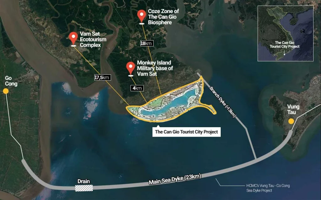 vị trí dự án vinhomes cần giờ